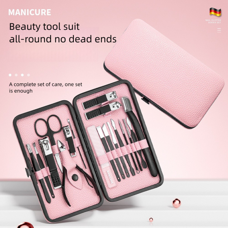 طقم مانيكير وباديكير 18 قطعة،  - مراجعة Mens Grooming Kit Gift وسعره